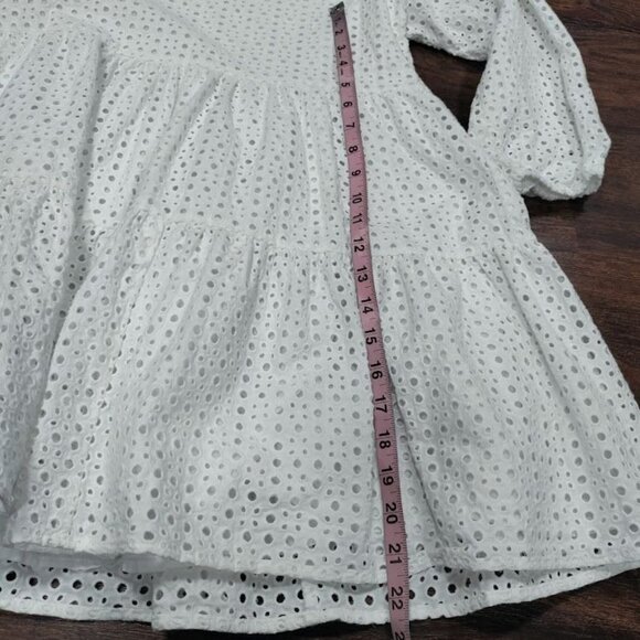 Karina Grimaldi x Revolve Whimsy Cochette Prairie Irina White Eyelet  Dress XS/S - Picture 9 of 14